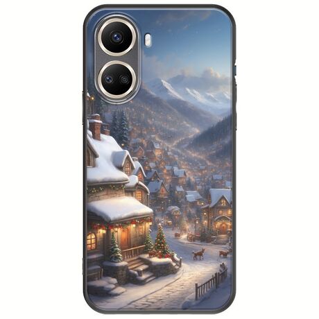 Cozy Christmas Village Huawei Nova 10 SE Black TPU (Μαύρη Σιλικόνη)