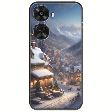 Cozy Christmas Village Huawei Nova 12 SE Black TPU (Μαύρη Σιλικόνη)