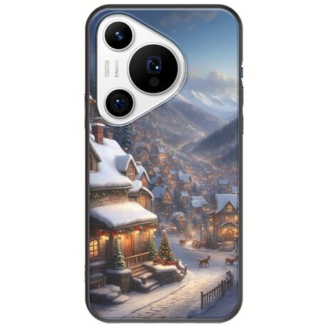 Cozy Christmas Village Huawei Pura 70 Pro Black TPU (Μαύρη Σιλικόνη)