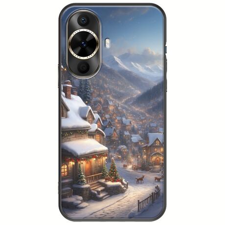 Cozy Christmas Village Huawei Nova 12s Black TPU (Μαύρη Σιλικόνη)