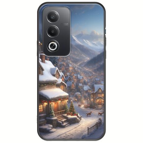Cozy Christmas Village Oppo A80 5G Black TPU (Μαύρη Σιλικόνη)