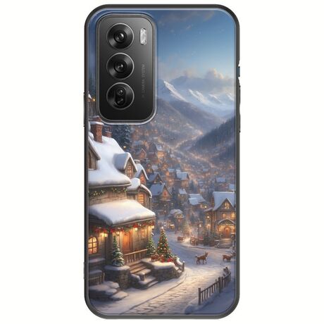 Cozy Christmas Village Oppo Reno 12 Pro 5G Black TPU (Μαύρη Σιλικόνη)