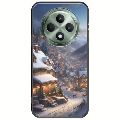 Cozy Christmas Village Oppo Reno 12 F 5G Black TPU (Μαύρη Σιλικόνη)