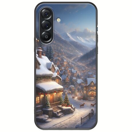 Cozy Christmas Village Samsung Galaxy A56 5G Black TPU (Μαύρη Σιλικόνη)