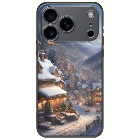 Cozy Christmas Village iPhone 17 Pro Black TPU (Μαύρη Σιλικόνη)
