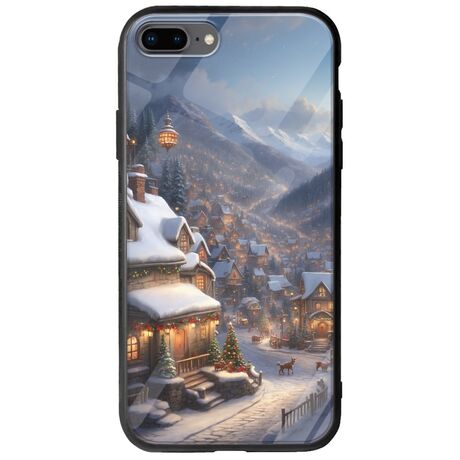 Cozy Christmas Village iPhone 7 Plus Groove TPU (Tempered Glass και TPU)
