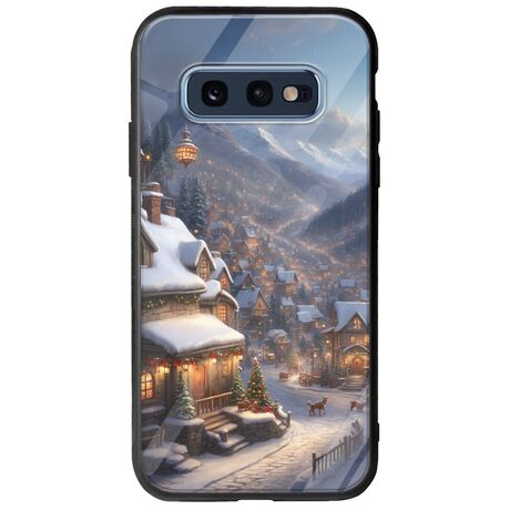Cozy Christmas Village Samsung Galaxy S10e Groove TPU (Tempered Glass και TPU)