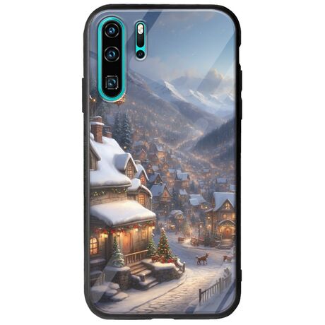 Cozy Christmas Village Huawei P30 Pro Groove TPU (Tempered Glass και TPU)