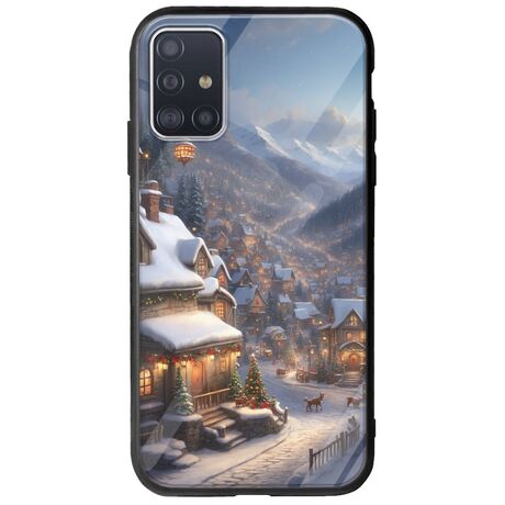 Cozy Christmas Village Samsung Galaxy A51 Groove TPU (Tempered Glass και TPU)