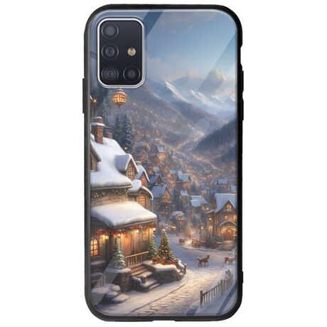 Cozy Christmas Village Samsung Galaxy A71 Groove TPU (Tempered Glass και TPU)