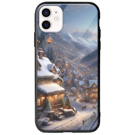 Cozy Christmas Village iPhone 12 Groove TPU (Tempered Glass και TPU)