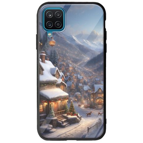 Cozy Christmas Village Samsung Galaxy A12 Groove TPU (Tempered Glass και TPU)