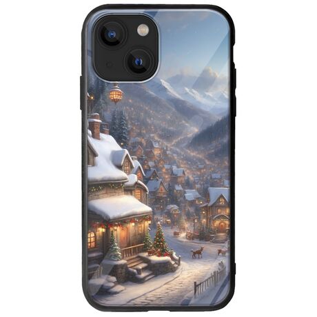 Cozy Christmas Village iPhone 13 mini Groove TPU (Tempered Glass και TPU)
