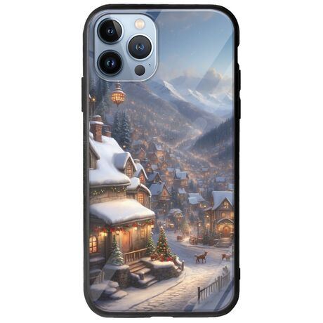 Cozy Christmas Village iPhone 12 Pro Groove TPU (Tempered Glass και TPU)