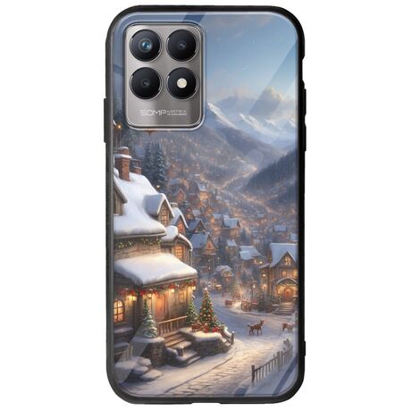 Cozy Christmas Village Realme 8i Groove TPU (Tempered Glass και TPU)
