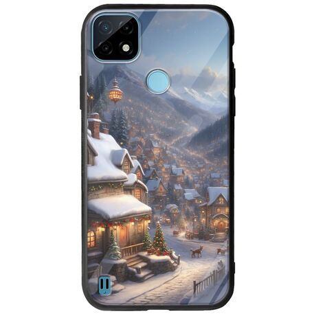 Cozy Christmas Village Realme C21Y / Realme C25Y Groove TPU (Tempered Glass και TPU)