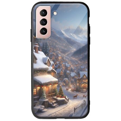Cozy Christmas Village Samsung Galaxy S22 Groove TPU (Tempered Glass και TPU)