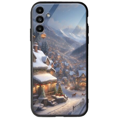 Cozy Christmas Village Samsung Galaxy A04s Groove TPU (Tempered Glass και TPU)