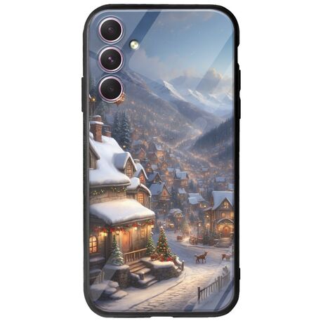 Cozy Christmas Village Samsung Galaxy A14 5G Groove TPU (Tempered Glass και TPU)