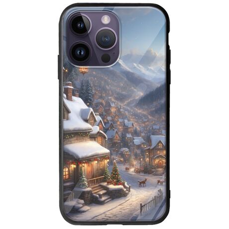 Cozy Christmas Village iPhone 15 Pro Groove TPU (Tempered Glass και TPU)