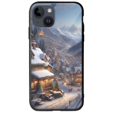 Cozy Christmas Village iPhone 15 Plus Groove TPU (Tempered Glass και TPU)