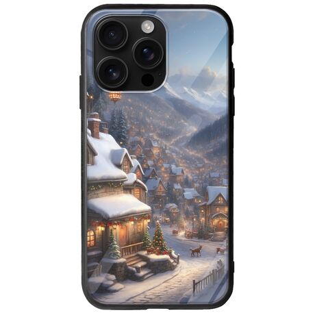 Cozy Christmas Village iPhone 16 Pro Max Groove TPU (Tempered Glass και TPU)