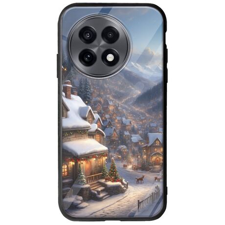 Cozy Christmas Village OnePlus 13R 5G Groove TPU (Tempered Glass και TPU)