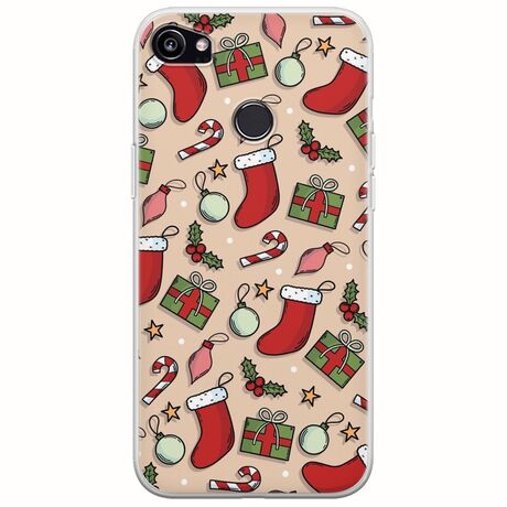 Cute Xmas Google Pixel 2XL Flexible TPU (Διάφανη Σιλικόνη)