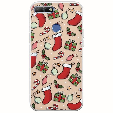 Cute Xmas Huawei Y6 Prime 2018 Flexible TPU (Διάφανη Σιλικόνη)