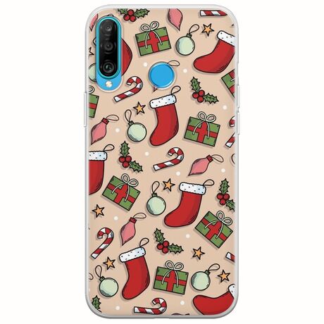 Cute Xmas Huawei P30 Lite Flexible TPU (Διάφανη Σιλικόνη)