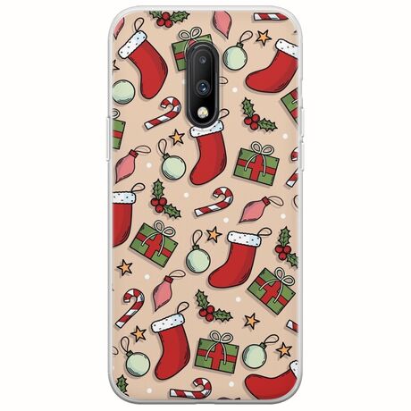 Cute Xmas OnePlus 7 Flexible TPU (Διάφανη Σιλικόνη)