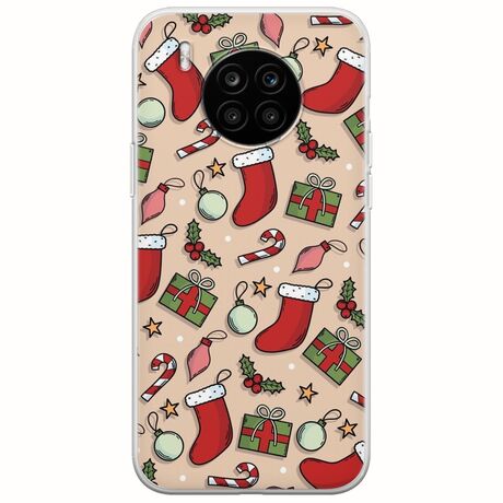 Cute Xmas Huawei Nova 8i Flexible TPU (Διάφανη Σιλικόνη)