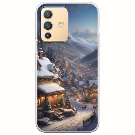 Cozy Christmas Village Vivo V23 5G Flexible TPU (Διάφανη Σιλικόνη)