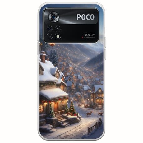 Cozy Christmas Village Xiaomi Poco X4 Pro 5G Flexible TPU (Διάφανη Σιλικόνη)