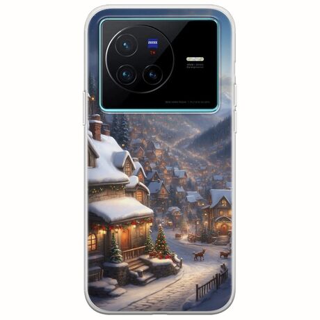 Cozy Christmas Village Vivo X80 Flexible TPU (Διάφανη Σιλικόνη)