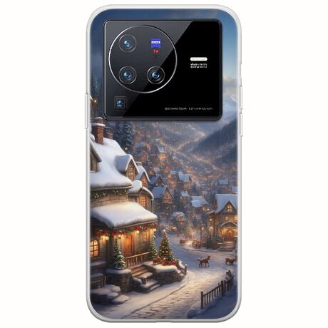 Cozy Christmas Village Vivo X80 Pro Flexible TPU (Διάφανη Σιλικόνη)