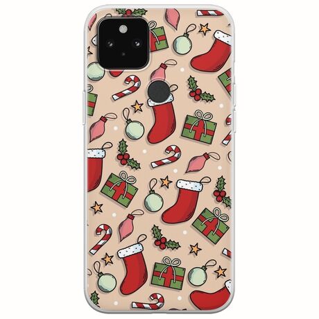 Cute Xmas Google Pixel 5a 5G Flexible TPU (Διάφανη Σιλικόνη)