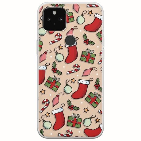 Cute Xmas Google Pixel 4a 5G Flexible TPU (Διάφανη Σιλικόνη)