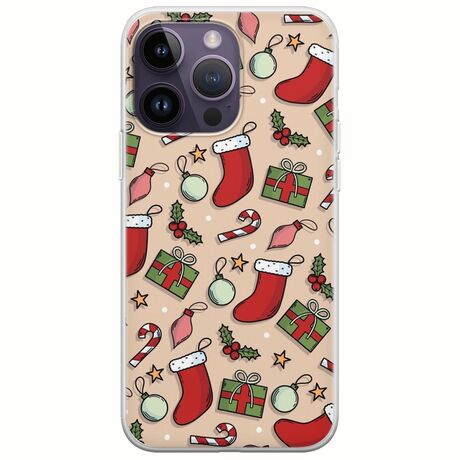 Cute Xmas iPhone 15 Pro Flexible TPU (Διάφανη Σιλικόνη)
