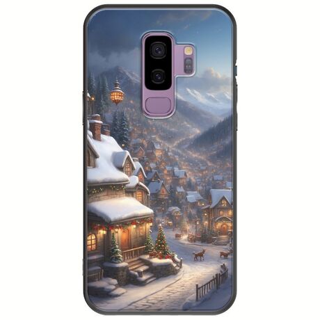 Cozy Christmas Village Samsung Galaxy S9 Plus Black TPU (Μαύρη Σιλικόνη)