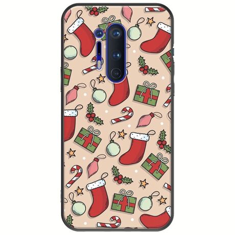 Cute Xmas OnePlus 8 Pro Black TPU (Μαύρη Σιλικόνη)