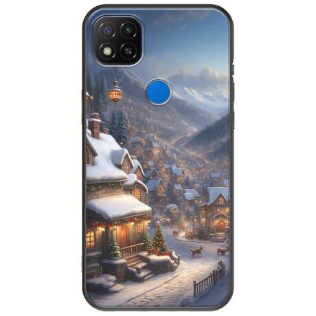 Cozy Christmas Village Xiaomi Redmi 9C Black TPU (Μαύρη Σιλικόνη)