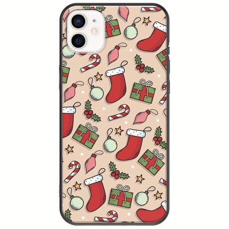Cute Xmas iPhone 12 mini Black TPU (Μαύρη Σιλικόνη)