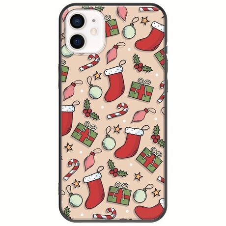 Cute Xmas iPhone 12 Black TPU (Μαύρη Σιλικόνη)