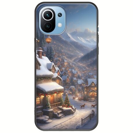 Cozy Christmas Village Xiaomi Mi 11 Black TPU (Μαύρη Σιλικόνη)