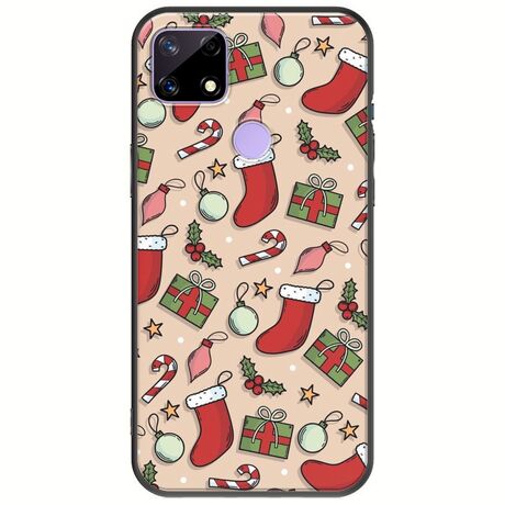 Cute Xmas Realme C21 Black TPU (Μαύρη Σιλικόνη)