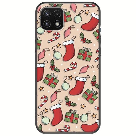 Cute Xmas Samsung Galaxy A22 5G Black TPU (Μαύρη Σιλικόνη)