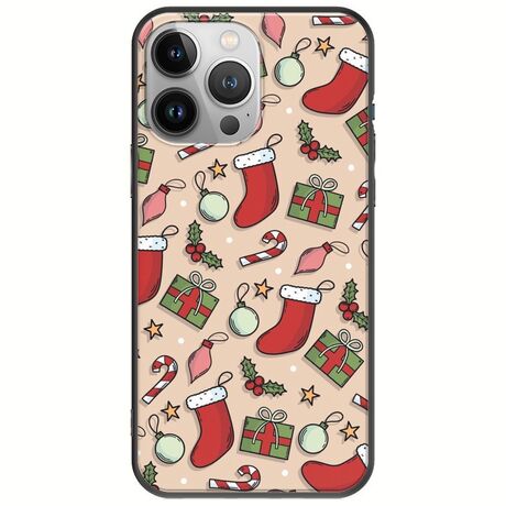 Cute Xmas iPhone 13 Pro Max Black TPU (Μαύρη Σιλικόνη)