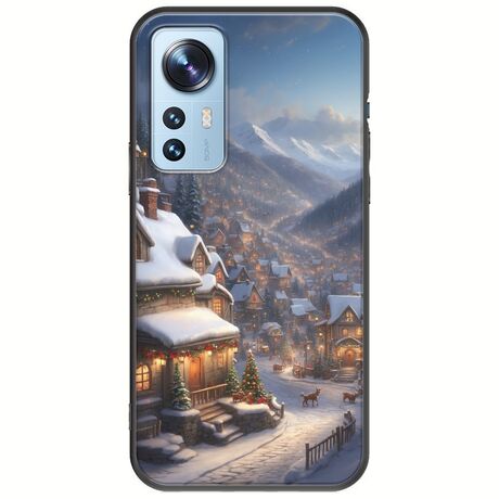 Cozy Christmas Village Xiaomi 12 / 12X Black TPU (Μαύρη Σιλικόνη)