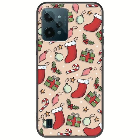 Cute Xmas Realme C31 Black TPU (Μαύρη Σιλικόνη)